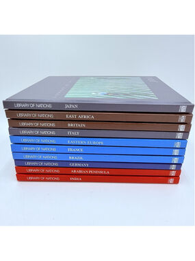 TIME-LIFE Library of Nations 10 Book Lot Japan Britain France Germany India